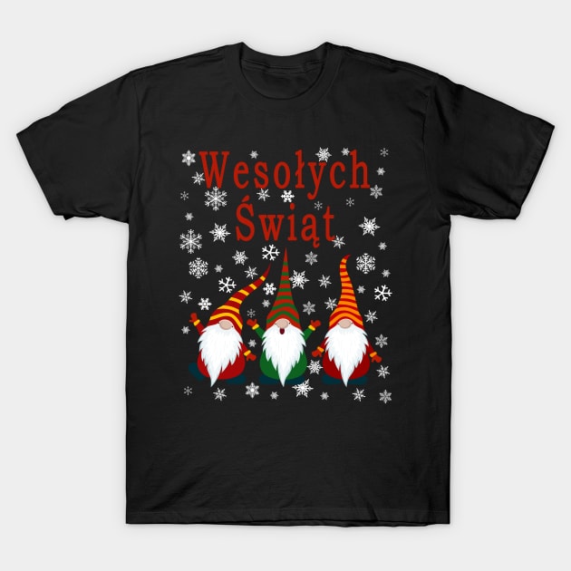 Gnomes Funny Pajama Cute Christmas Gift Holiday Style Wesołych Świąt T-Shirt by artbypond